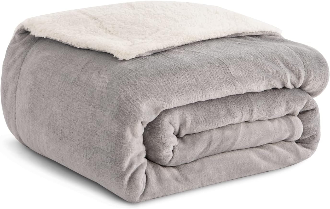 Coperta in pile Kono Sherpa, 150 x 200 cm, morbida, accogliente, soffice, reversibile, in microfibra, coperte fisse per letto, divano, divano (blu navy, matrimoniale/matrimoniale) Letti e coperte Besuche den KONO-Store Grigio Twin/Double