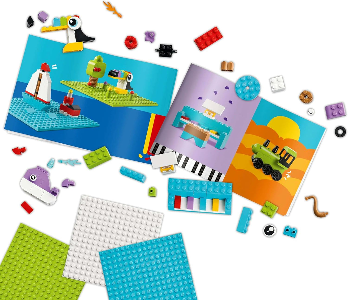 Set creativo LEGO Classic per costruire e giocare - set con mattoncini colorati - costruisci una casa, un cane, una macchina divertente, una tastiera di pianoforte e un arcobaleno - set artigianale per ragazzi e ragazze a partire da 5 anni Set di costruzione Besuche den LEGO-Store