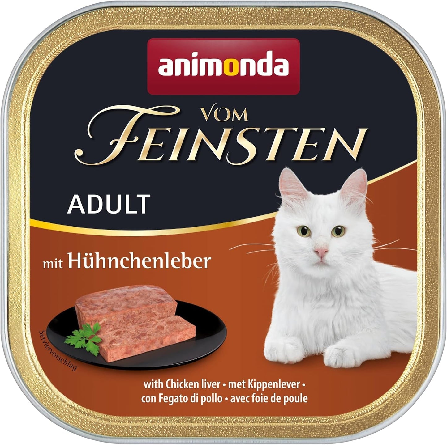 animonda Vom Feinsten Alimento umido per gatti adulti, varietà pollo, 6 x 100 g
