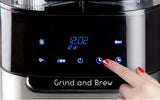 Macchina per caffè espresso DOMO DO721K "Grind and Brew" - Funzione Bean-to-Cup - Display LCD - Per caffè macinato o in grani interi - 1,5 L