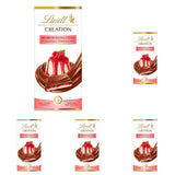 Lindt Chocolate Creation Panna Cotta al Lampone, Regalo al Cioccolato, Barretta di Cioccolato, 150 g (Confezione da 5)
