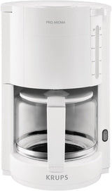 Macchina per caffè espresso Krups F30908 ProAroma con filtro e caraffa in vetro, capacità 1,25 l, 10-15 tazze, 1050 W, nera