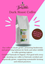 Miscela di caffè espresso in grani 1 kg Tostatura media Chicchi interi Fairtrade Organic Shade Grown Bird Friendly 1 kg Peso netto