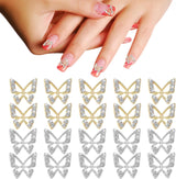 20 pz. Glitter Farfalla Ciondoli per Unghie, Strass per Nail Art, Pietre per Unghie, Farfalla Nail Art, Strass, Ciondoli per Unghie di San Valentino, Decorazione Fai da Te per Custodia per Cellulare