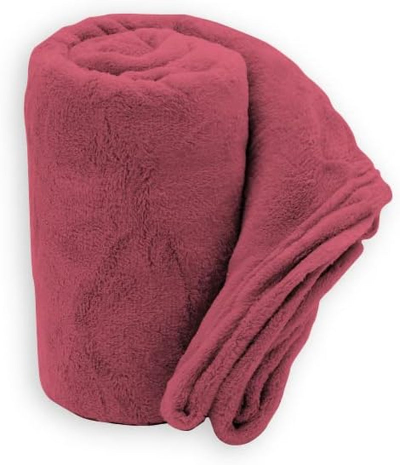 Coperta morbida | Plaid | Tocco morbido | 130 X 160 cm | Cipria Trapunte e Trapunte Naty Shop Mallow 150X210