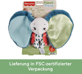 Elefante dalle orecchie giganti Fisher-Price - Adorabile peluche morbido con orecchie extra grandi, realizzato al 90% in plastica riciclata e imballaggio certificato FSC, per bambini dai 3 mesi in su, HKD63 Bebe Toys Naty Shop