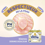 KLEENEX Dermo Douceur 4230420 Carta igienica, 24 rotoli (4 X 6 rotoli) bianco, 24 Unité (lotto di 6)