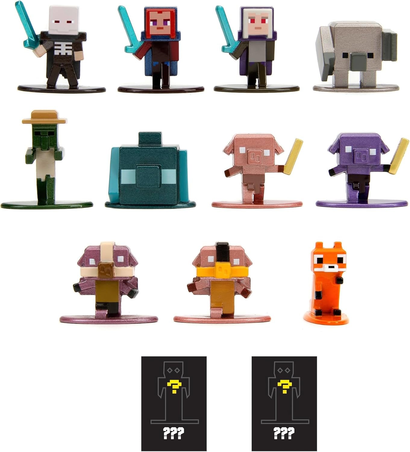 Jada Toys - Minecraft Blind Pack Nanofigs, Wave 2, Minecraft Legends Nano Metal Figura da collezione, Vari modelli, 4 cm, Età 3+, Action figure nere Naty Shop