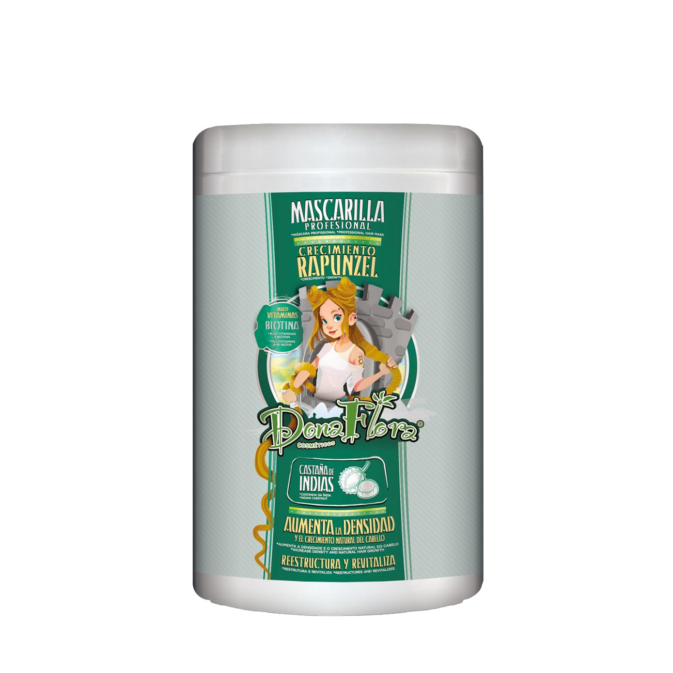 Rapunzel Growth Mask 1000ml - Stimola la crescita dei capelli dal follicolo pilifero - Cura rinforzante per capelli più lunghi e spessi - Senza solfati e parabeni Naty Shop Hair Mask Default Title