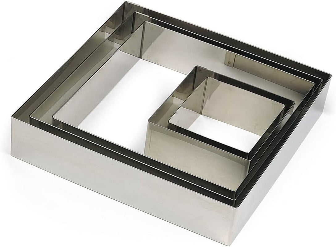 863322/Stampo per biscotti, forma quadrata, acciaio inossidabile, 12 cm