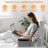 Ampio cuscino da lettura con supporto per collo e braccioli removibili, cuscino schienale per letto, cuscino schienale ergonomico con bracciolo, tasca e fodera lavabile per leggere e guardare la TV.