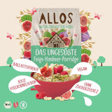 Allos Porridge di fichi e lamponi non zuccherato, Set 6 x 500 grammi Cereali Naty Shop