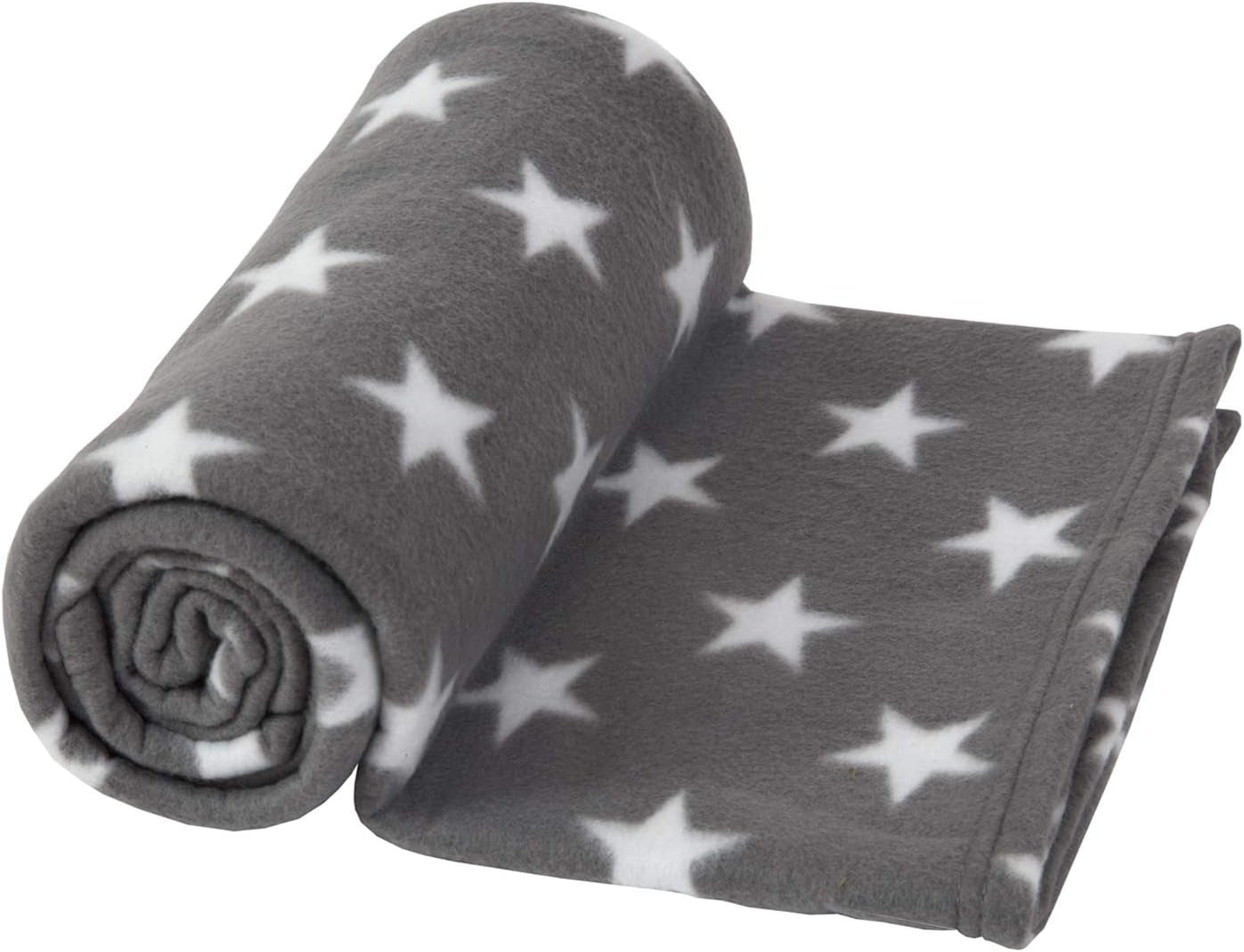 DREAMSCENE comoda coperta soffice coperta in pile - coperta da soggiorno calda invernale morbida, coperta per divano, coperta per divano, morbida coperta per bambini, soggiorno e morbide coperte 120X150Cm, coperta per divano stelle grigie Letti e coperte Besuche den DREAMSCENE-Store