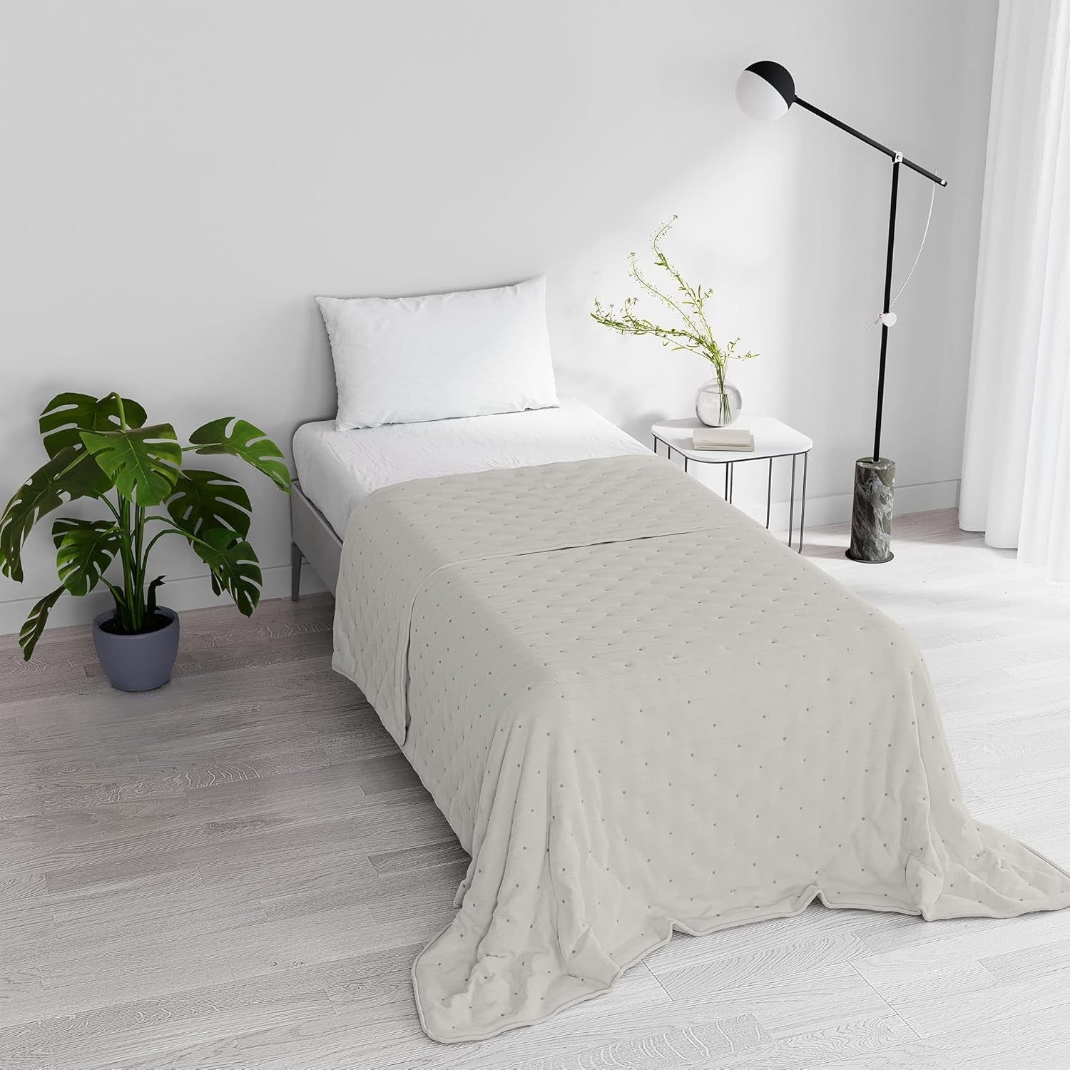 Elegante trapunta estiva, trapuntata, verde, 170X250 cm Trapunte e trapunte Naty Shop Beige 170X250Cm