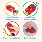 Battat toy key baby toy - Portachiavi colorato per auto con luci e suoni per bambini da 10 mesi in su Bebe Toys Naty Shop