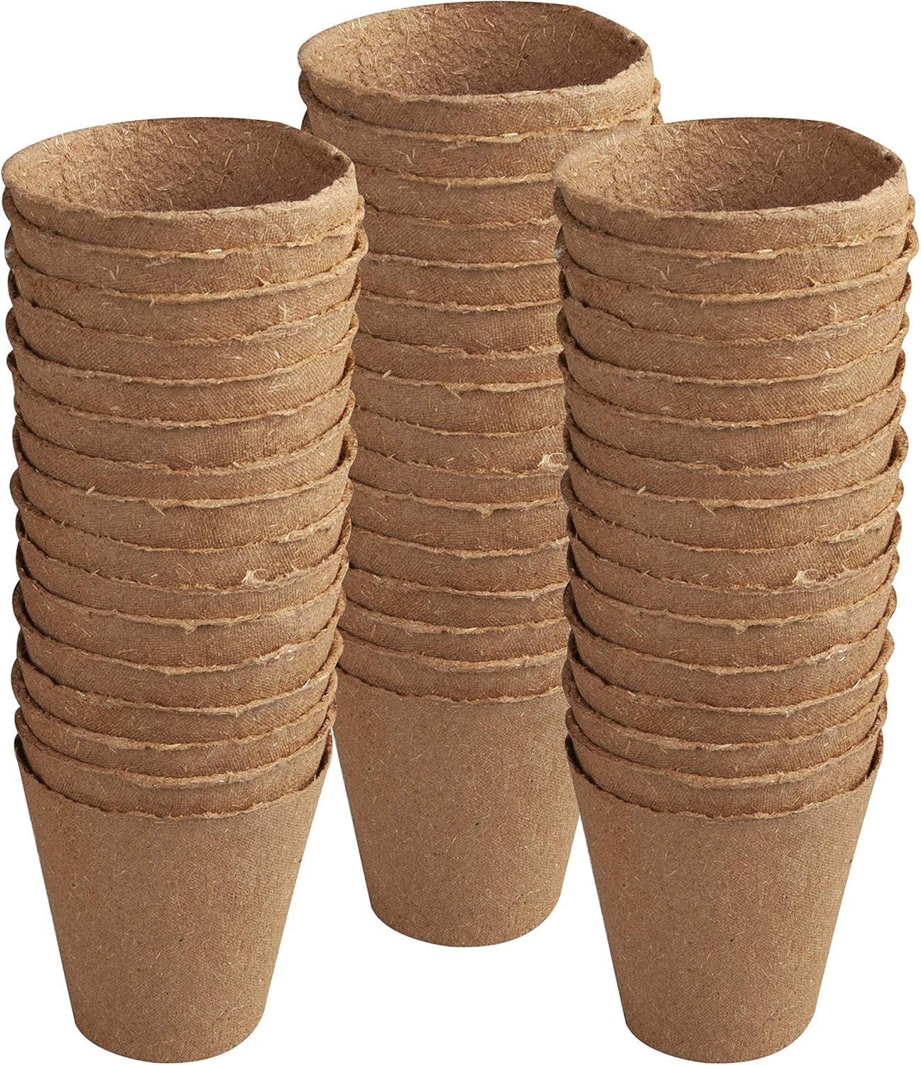 Vasi per piantine Windhager, 48 pezzi, diametro 8 cm, marrone, senza torba, 04343