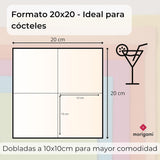 , Tovagliolo Di Carta Da Cocktail, Piega 1/4, Pizzo, 150 Tovaglioli, Bianco