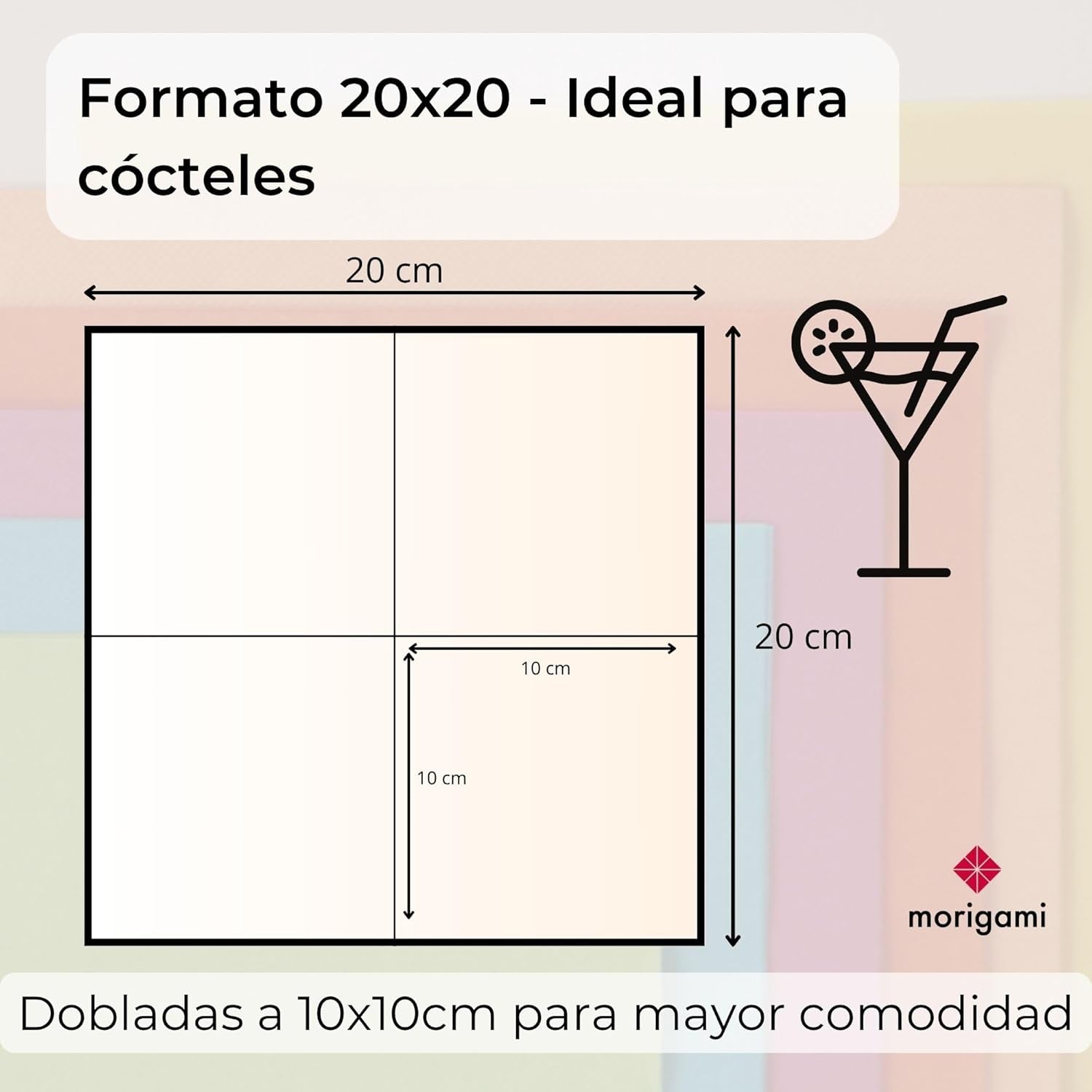 , Tovagliolo Di Carta Da Cocktail, Piega 1/4, Pizzo, 150 Tovaglioli, Bianco
