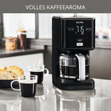 Macchina da caffè Krups Smart'n Light con timer, per 1,25 litri di caffè filtro, funzione di mantenimento in caldo, spegnimento automatico, nero, KM600810