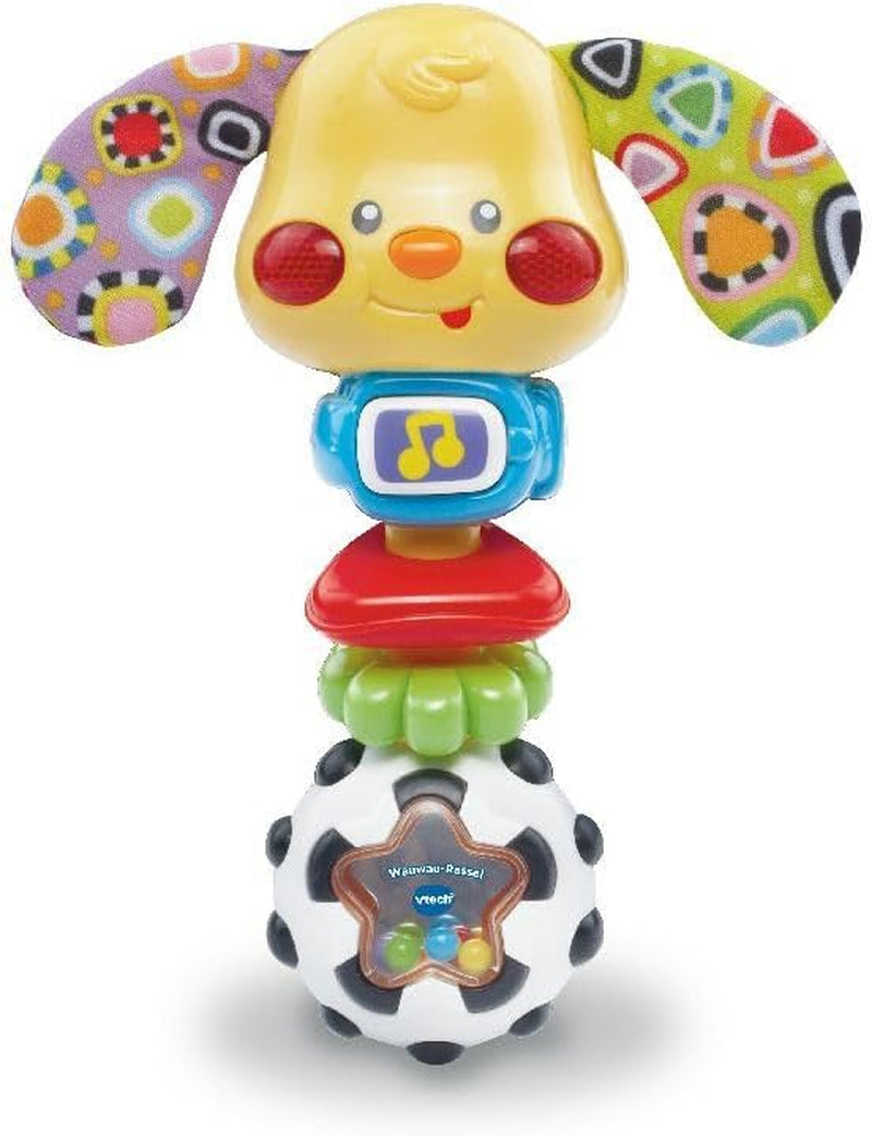 VTech Sonaglio per bambini - Sonaglio per bambini dal design a forma di cucciolo con frasi divertenti, musica ed effetti luminosi - Per bambini da 3 a 24 mesi Giocattoli per bambini Naty Shop Titolo predefinito