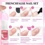 120 unghie finte rosa nude con colla per unghie - 12 misure per unghie corte ovali quadrate a pressione - bellissime unghie, colla su unghie artificiali - adatte per il design delle unghie fai da te da donna (squavale rosa sfumato)