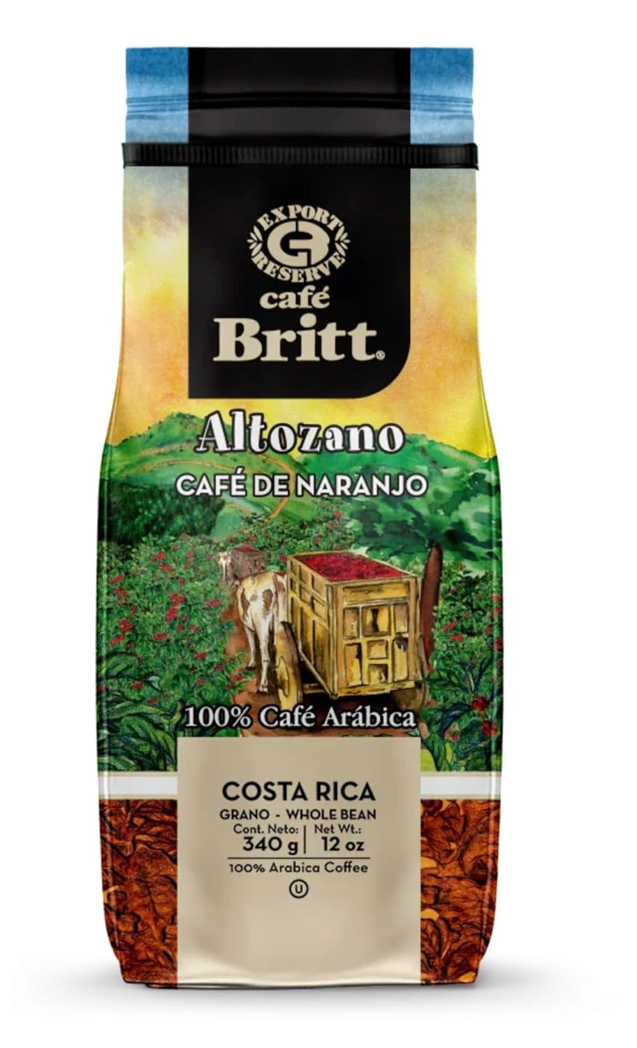 CAFFÈ GOURMET ALTOZANO della Costa Rica DE LA NARANJO Caffè in grani interi 340 g