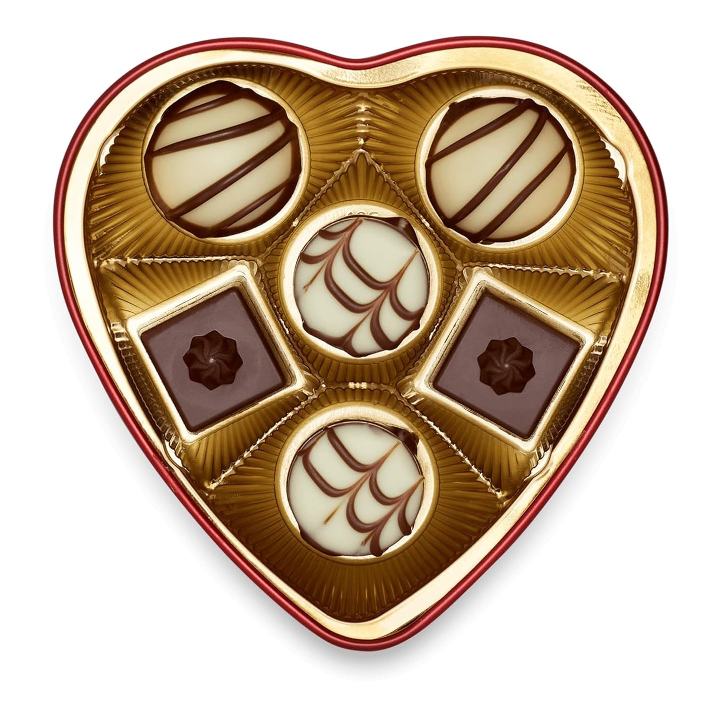 Lindt Cioccolato dal Cuore | 30 g| 6 praline al Marc de Champagne, Coeur à l'Orange, Cioccolato al Latte Croccante, Marzapane all'Arancia in una bellissima scatola a forma di cuore | Regalo di cioccolato | Regalo di cioccolato