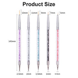 Set di 5 pezzi di pinsel Nagel, pinsel Nageldesign, strumenti per punteggiare nail art, penna acrilica professionale a doppia estremità per nail art design fai da te