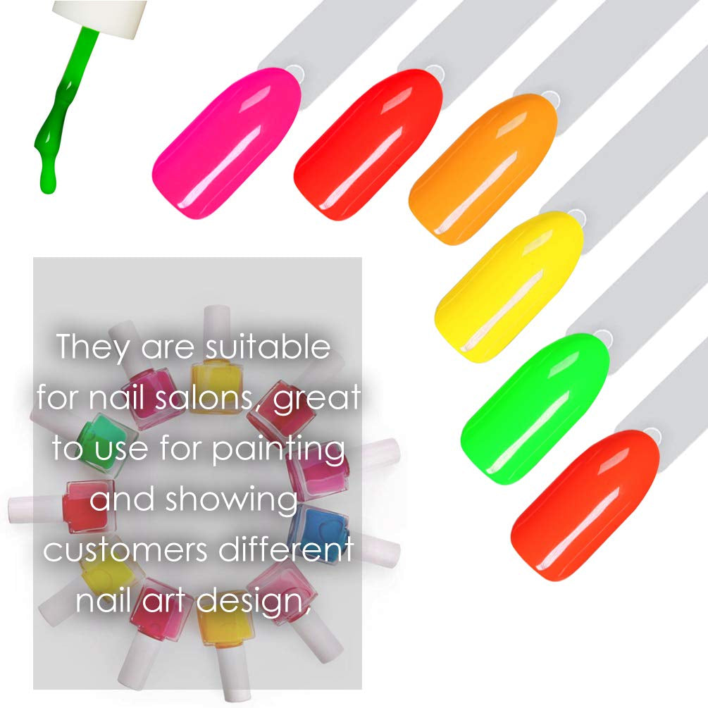 150 Pezzi Nail Art Tips Anello Stick, Trasparente Farbe Karte Platten Nagelleck Display Anello Stick, Nagel Salon Übungen Display Nail Tips
