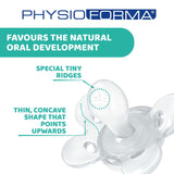 Ciuccio Chicco PhysioForma Comfort 16-36 Mesi, Ciuccio per Neonati con Tettarella in Silicone, 1 Pezzo, Supporta la Respirazione Fisiologica e il Corretto Sviluppo Orale, Blu
