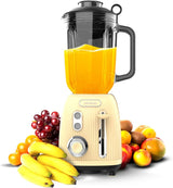 Robot da cucina Cecotec Retro Power Nero Titanio Retroverde. 1200 W Maximale Leistung, 2 Geschwindigkeiten, 4-Klingen-Messer Mit Schwarzer Titanbeschichtung und 1.5L Krug, Vintage-Design in Grün Bucatarie Naty Shop Yellow
