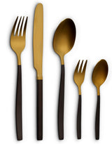 Echtwerk Positano Due-Bronze Set Posate, Black Edition, 20 Pezzi, 4 Persone Cucina Naty Shop Oro/Nero