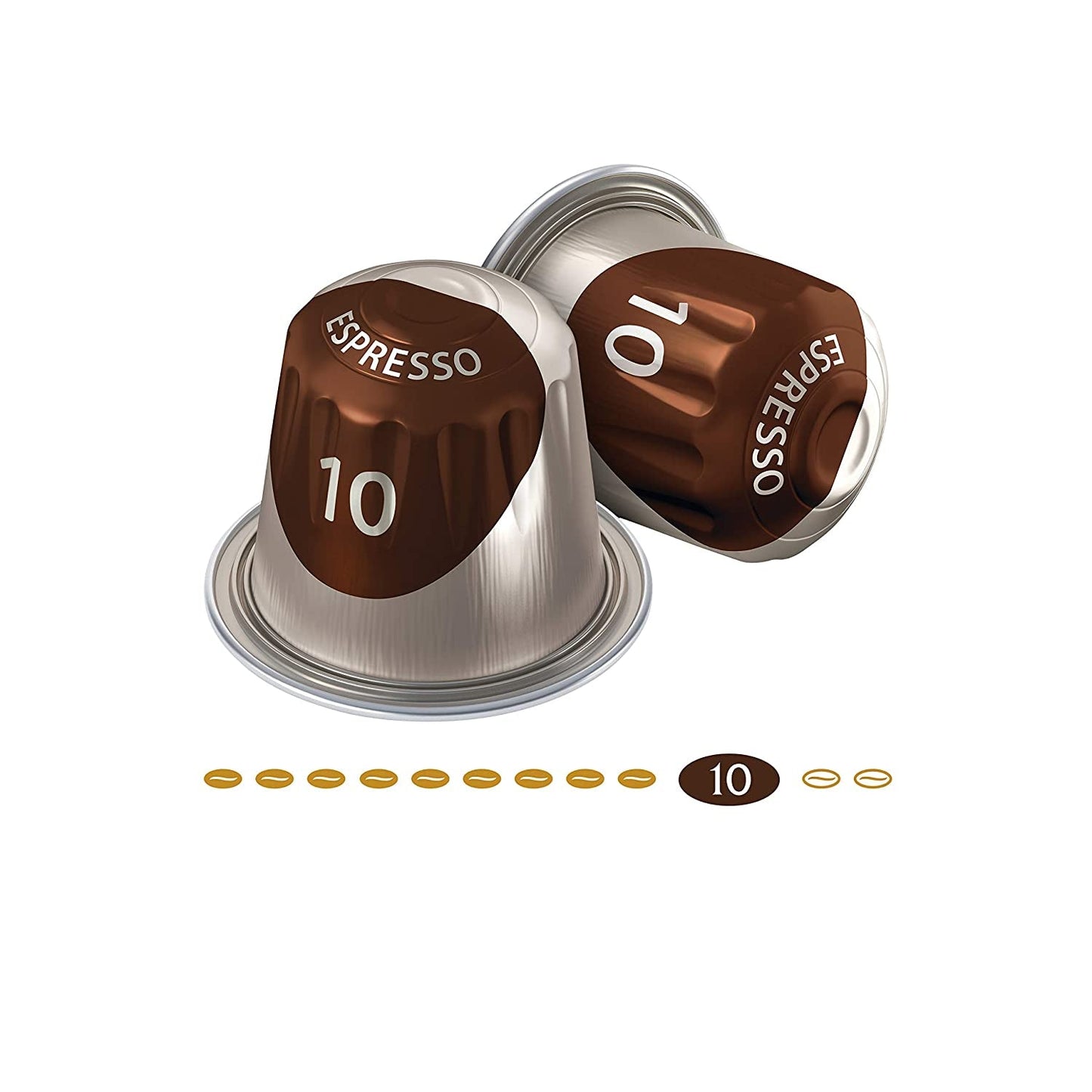 Jacobs Kaffeekapseln Espresso Intenso, Intensität 10/12, 10 x 10 Getränke, Nespresso* compatibile Kaffee Kapseln, 100 Kapseln