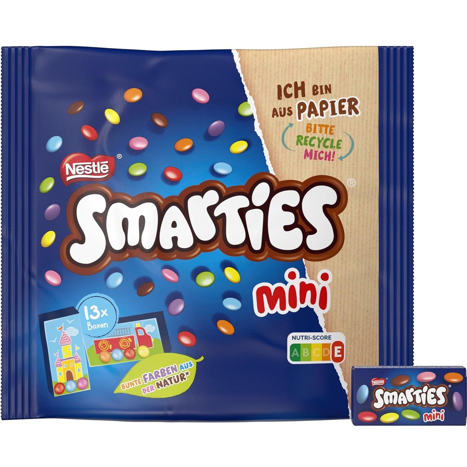 Nestlé SMARTIES Mini, lenticchie piccole con cioccolato al latte, confezionate singolarmente, confezione da 16 (16 x 187 g)