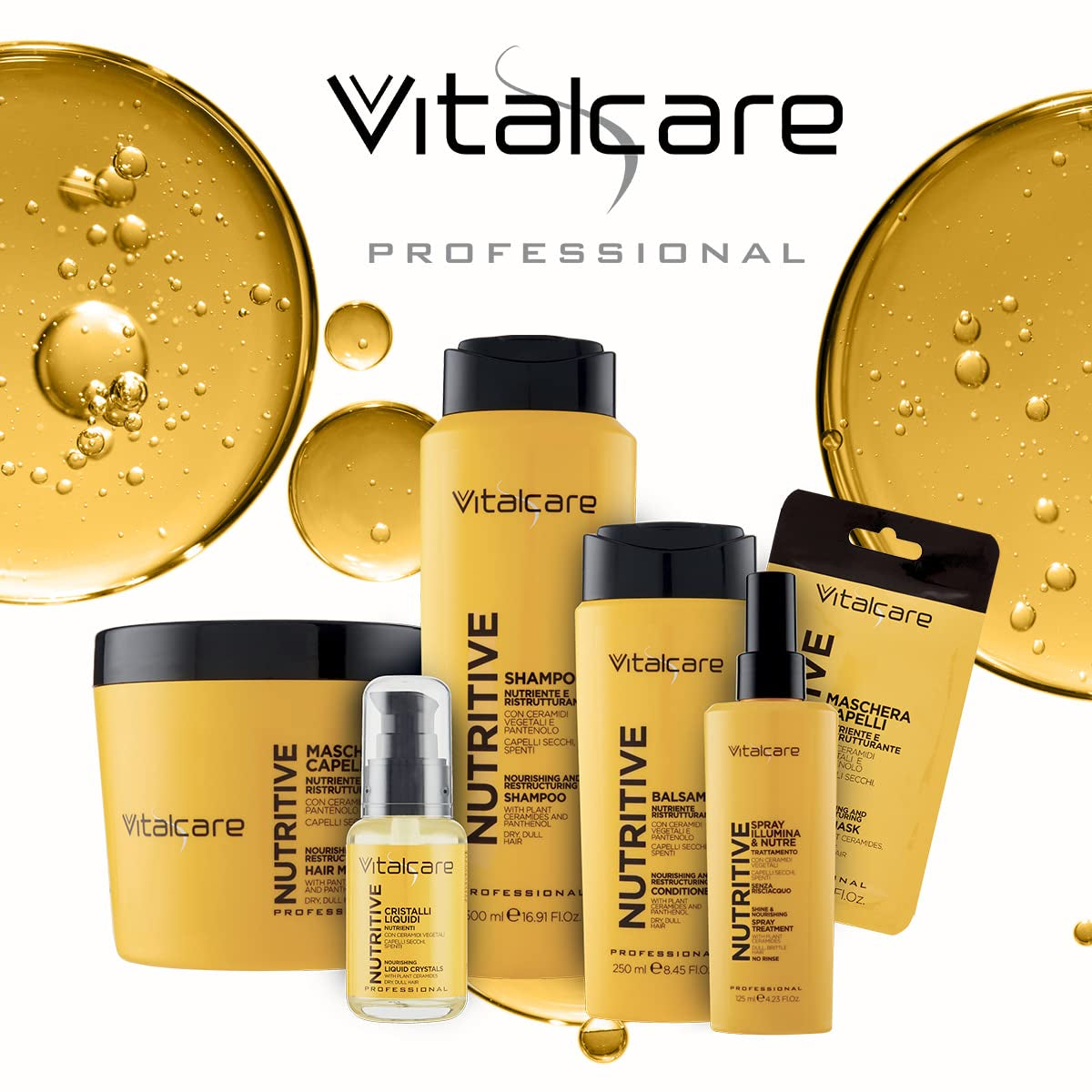 | Nutritive - maschera capelli nutriente e rigenerante, trattamento per capelli secchi e lucenti, con ceramidi vegetali e pantenolo, maschera capelli Naty Shop 25 ml