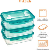 Set di contenitori per congelatore Amazon Basics, con coperchi, a prova di perdite, impilabili, frigo/congelatore, senza BPA, plastica, adatti al microonde e alla lavastoviglie, 3 x 1,2 L, contenitori trasparenti per alimenti Naty Shop