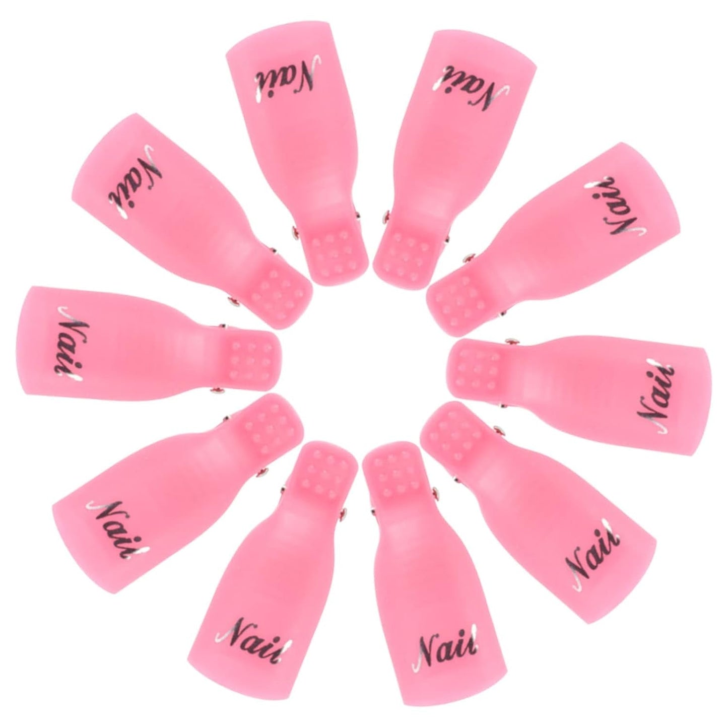 Hanyousheng Nagellackentferner Clips, Nagel Clips, 10 Stück Schwarz Nagelclips, Nagel Klammer, Nails Art ​Cappuccio in gel, Soak off Clip Cap UV Gel Poliermittel Entferner Wrap Nail Tool