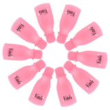 Hanyousheng Nagellackentferner Clips, Nagel Clips, 10 Stück Schwarz Nagelclips, Nagel Klammer, Nails Art ​Cappuccio in gel, Soak off Clip Cap UV Gel Poliermittel Entferner Wrap Nail Tool