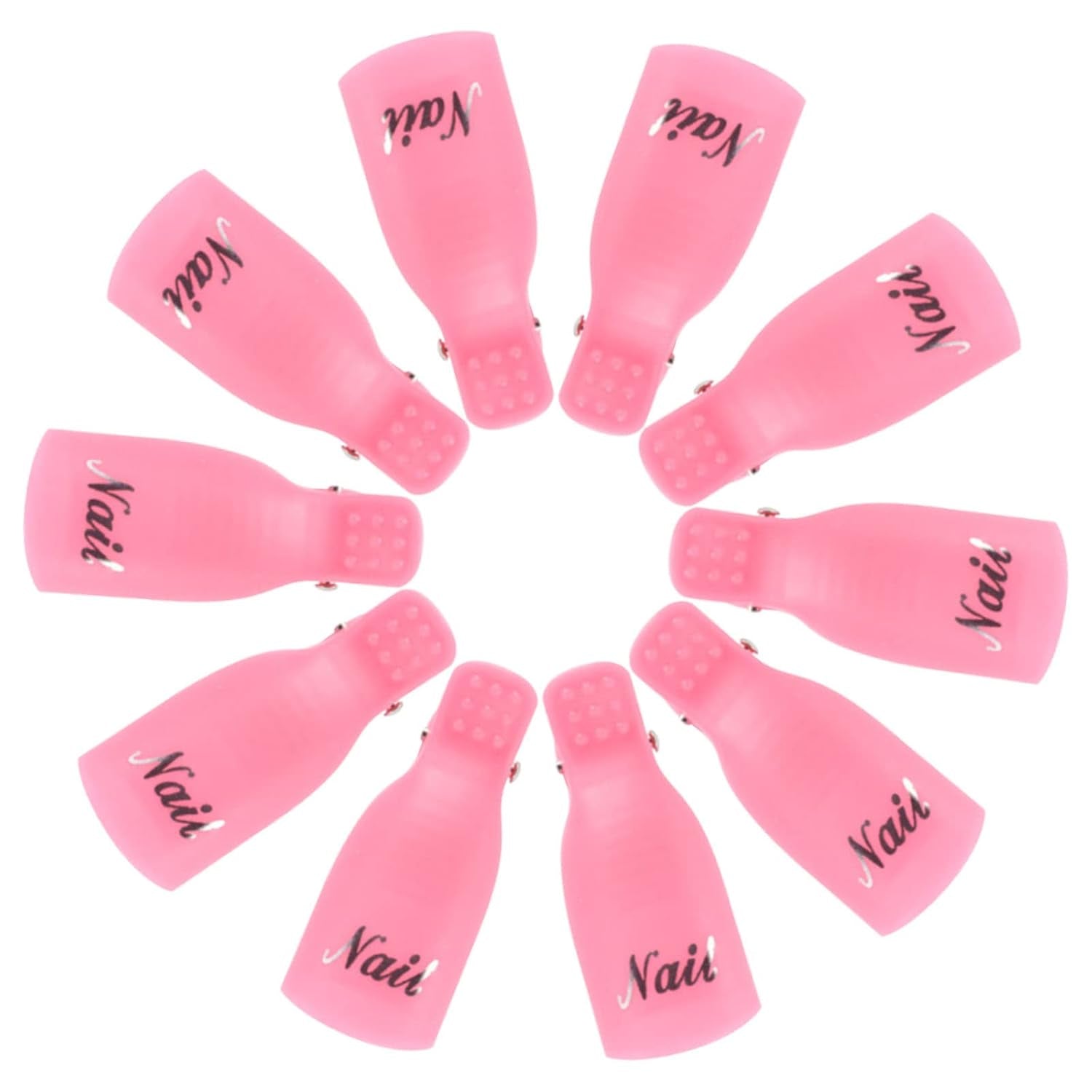 Hanyousheng Nagellackentferner Clips, Nagel Clips, 10 Stück Schwarz Nagelclips, Nagel Klammer, Nails Art ​Cappuccio in gel, Soak off Clip Cap UV Gel Poliermittel Entferner Wrap Nail Tool