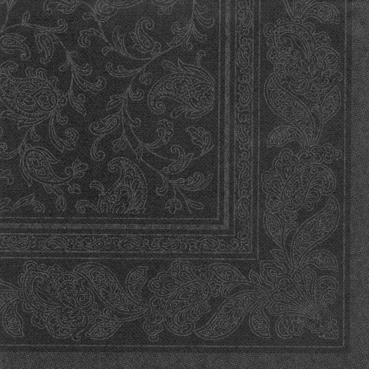50 tovaglioli Collezione ROYAL 1/4 piega 40 X 40 nero "Ornamenti"