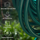 Tubo da giardino Faithfull da 50 m (164 piedi) rinforzato, diametro 12,7 mm (1/2 pollice) - Tubo in PVC resistente, verde