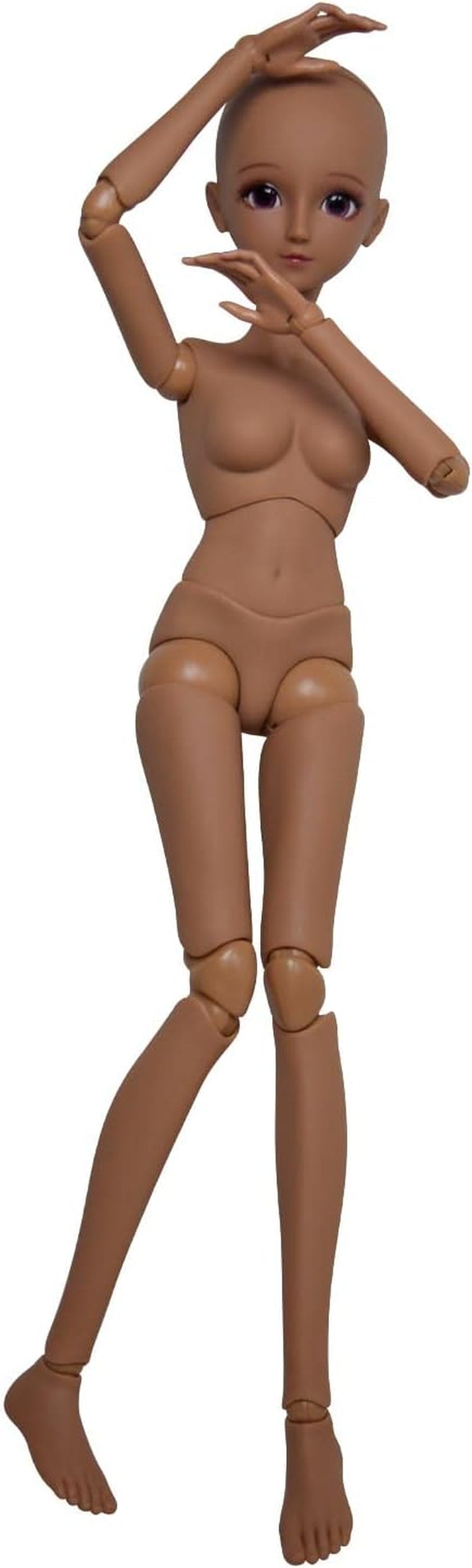 1/3 bambola BJD corpo della bambola in pelle marrone nera 60 cm 24 pollici giunto sferico SD bambole giunti mobili PVC fai da te (Alexia)