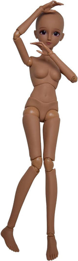 1/3 bambola BJD corpo della bambola in pelle marrone nera 60 cm 24 pollici giunto sferico SD bambole giunti mobili PVC fai da te (Alexia)