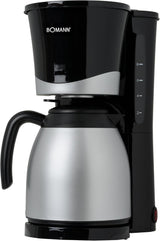 Caffettiera Bomann® con thermos | per 8-10 tazze di caffè | senza perdita di temperatura | caffettiera con filtro | 1 litro | Espresso | Caffettiera a filtro con thermos | KA168 nero