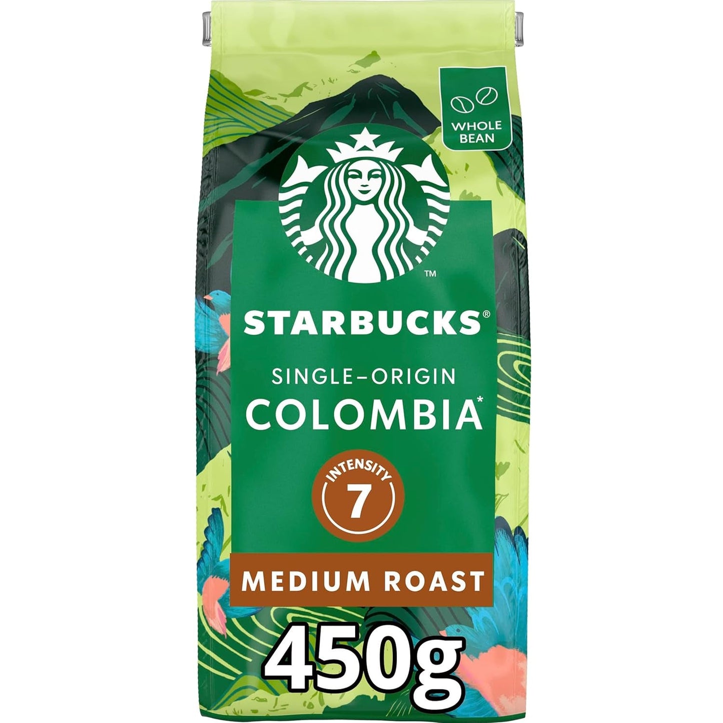 STARBUCKS Caffè monorigine Colombia, tostatura media, chicchi interi 450 g (confezione da 4)
