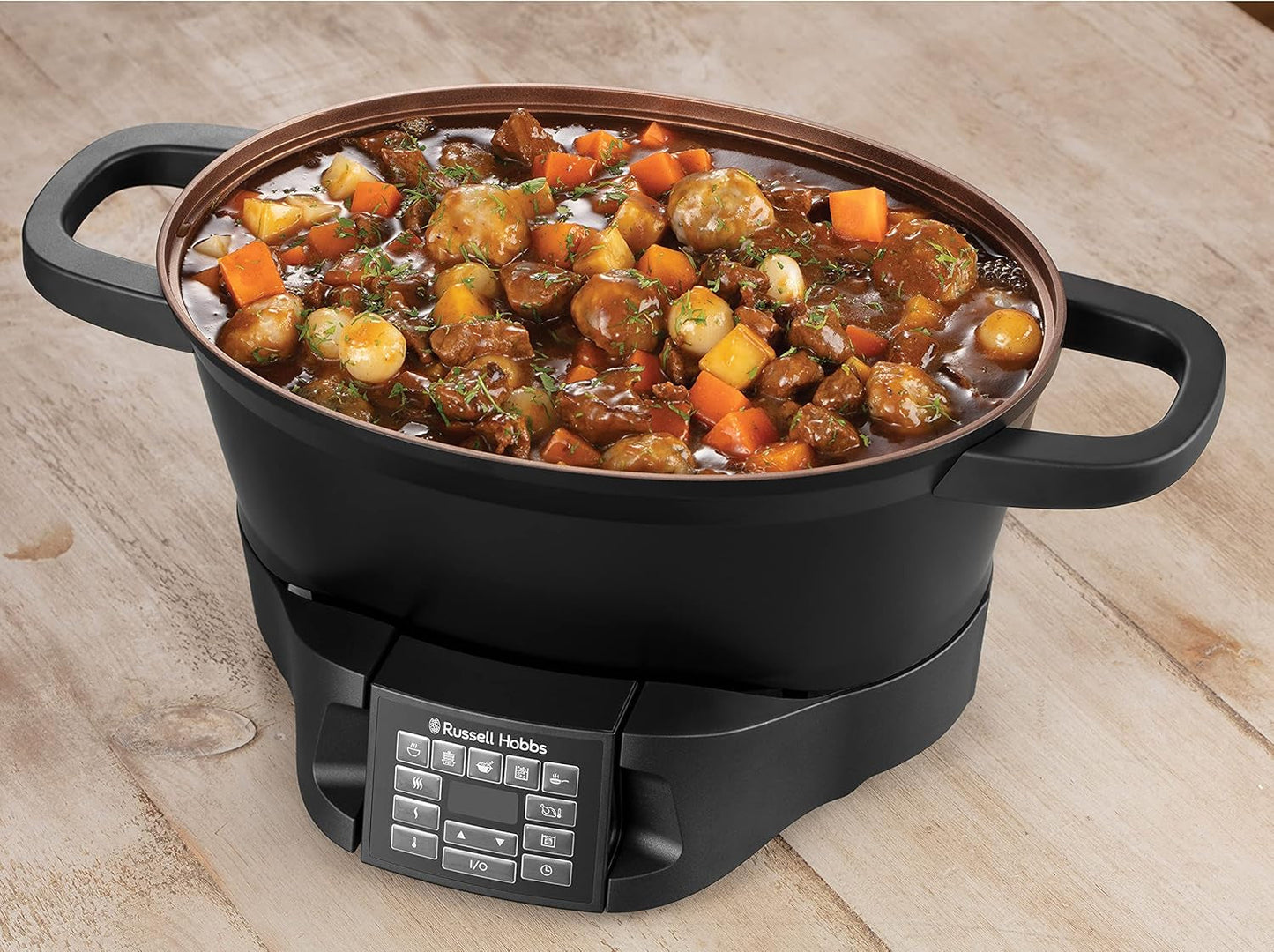 Multicooker Russell Hobbs 6,5L, display digitale, 8 funzioni di cottura Slow Cooker Naty Shop