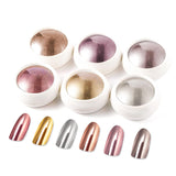 BISHENGYF Polvere per unghie cromata oro rosaNeue Upgrade Grosse Kapazitä Chrom PulverSuper-Spiegeleffekt Metall Mirror Chrome Powder –Neon Glassy Pearl Effect Glitter Nagelkunst Pulver Für DIY Salon