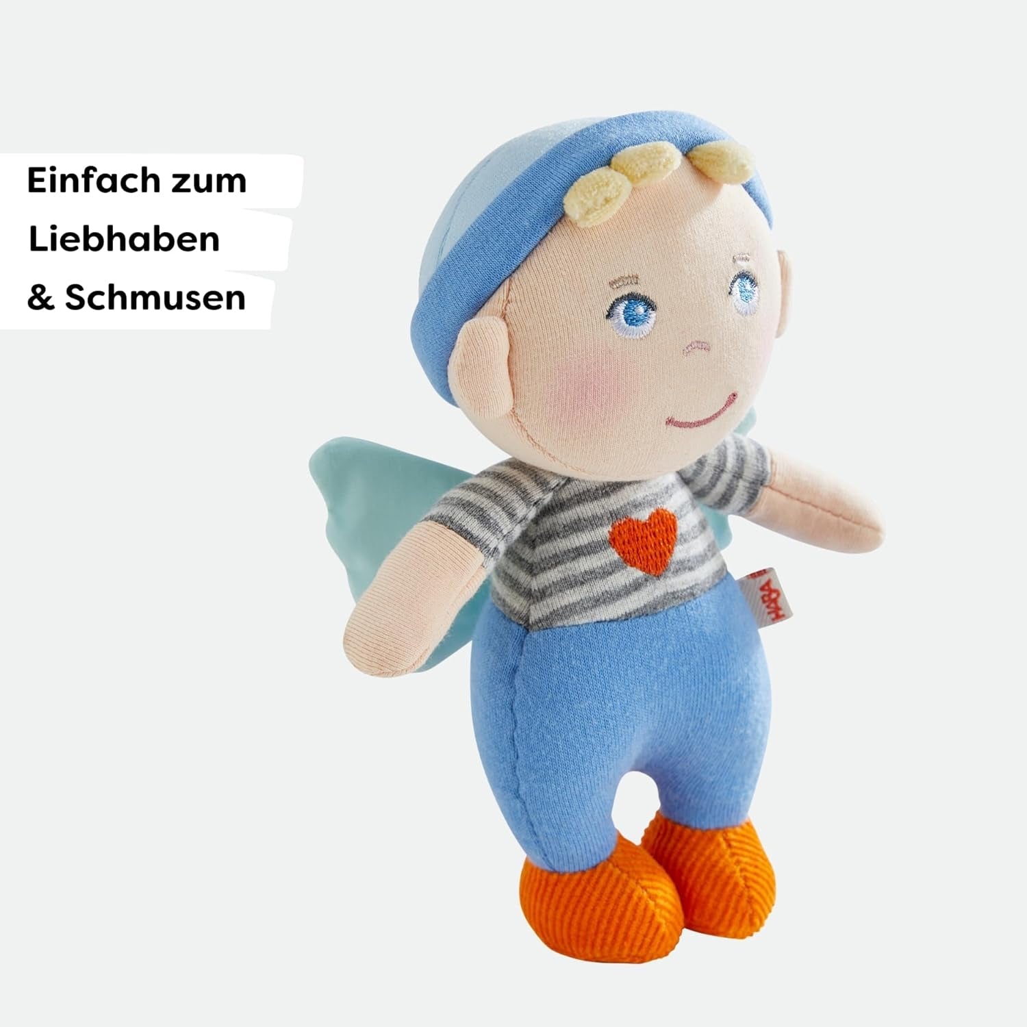 HABA Guardian Angel Mats - Bambola in peluche in tessuto (15 cm), regalo di benvenuto ideale per neonati e bambini piccoli - lavabile a 30°C - 2011869001 Bambole Naty Shop