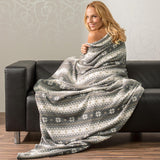 Soffice coperta Celinatex 150 X 200 cm Bordeaux coperta divano divano morbida coperta stelle Microfibra Pile Oeko-Tex Moonlight Letti e coperte Besuche den CelinaTex-Store Grigio e bianco crema 150 X 200 cm