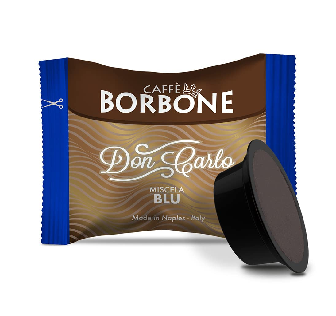 Caffè Borbone Kaffee Kapseln Don Carlo, Blue Mischung - 100 pezzi & Kaffee Kapseln Don Carlo, Rote Mischung - 100 pezzi - Compatibile con Kaffeemaschinen der Marke Lavazza®* A Modo Mio®*
